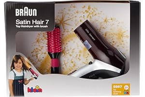 Theo Klein 5867 Asciugacapelli Braun I Asciugacapelli per bambini con spazzola e diffusore I Giocattoli per bambini dai 3 anni in su