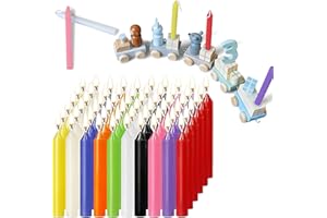 GiftPot 60 Velas, 10 Colores Velas, Velas De Cumpleaños, Pequeñas Velas Para Banquetes, Magia, Cumpleaños, San Valentín Ø1,2 X 10 Cm