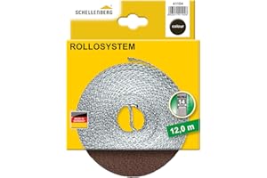 Schellenberg 41104 Sangle pour volet roulant, 14 mm, 12 m, marron