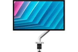 Desire2 Single Monitor Arm | 13-35-Inch Monitor Stand for Desk | Fully Adjustable Height, Swivel and Position | Reinforced Aluminium for 12kg Load | Home Office Accessory for Workstation or Gaming PC