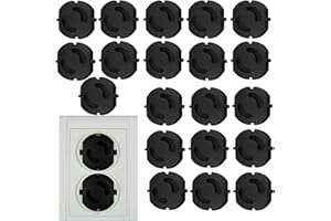 MELOPLAM Steckdosensicherung - Kindersicherung - Steckdosenabdeckung - 10 oder 20 Stück - Made in EU (schwarz x 20)
