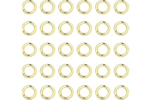 ‎ALEXCRAFT Pack of 100 Jump Rings Open Sterling Silver 925, 14 K Gold-Plated Open Rings Jump Jewellery Buckle Connecting Rings for Jewellery Making Chains Necklace Bracelet Jewellery Accessories 4 mm