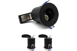 2 X Sanlumia LED Fire Rated Downlight Can GU10 Recessed Ceiling Twist & Lock Downlight IP20 Black