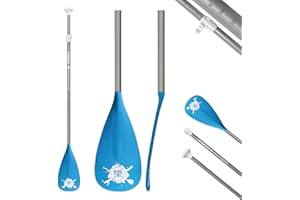 FunWater Sup Paddle – Remo de Tabla de Paddle Ligero y Flotante – Duradero y Plegable, Hojas de Nylon reforzadas – Golpe eficiente
