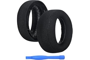 ‎MMOBIEL Zapasowe Nausznik do Sony PlayStation 5 3D Pulse Wireless Słuchawek PS5 od MMOBIEL - Mesh Fabric Wymienna Poduszka Uszu - Noise Isolation Pady Nauszne – Czarny