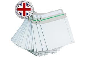 DRAGON TRADING Lot de 50 enveloppes postales en carton pour CD/DVD avec bande adhésive 350 g/m² 140 x 135 mm
