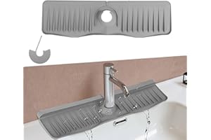 GUITTLY Silikon Wasserhahn Matte Küche, Silikon Abtropfmatte Wasserhahn, Wasserhahn Spüle Spritzschutz, Silikon Spüle Matte für Küchenbadezimmer, Tropfschutz Splash Arbeitsplatte