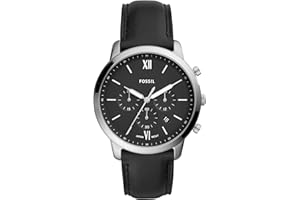 FOSSIL Neutra Uhr für Herren, Quarz-Chronographenwerk mit Lederarmband