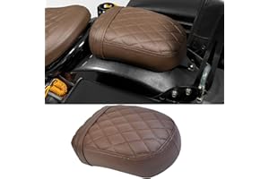 Midimttop Touring Soft Leather Front Driver Seat Cushion Pad Rear Passenger Pillion Seat fit for Ho-nda Rebel CMX 1100 CMX1100 Accessories 2021 2022 2023 (Rear Passenger seat-Brown)