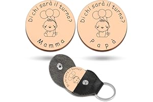 PulangRen Regalo Neonato,Regali per Neomamma,Regalo Mamma,Una Moneta Decisionale Perfetta Come Regalo,Neonato Accessori Utili,Idee Regalo Gravidanza,Regalo Neonato Maschio Femmina(Oro Rosa)