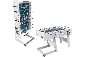 Cougar Futbolín Scorpion Kick TS | Futbolin de Mesa Plegable en Negro con 2 balones y Contador de Puntos | Futbolín de Interior para niños y Adultos | Dimensiones 122x61x80 cm