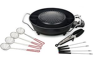 Tristar Koreanischer Grill & Hot Pot – 36 cm ⌀ – 3 L Fassungsvermögen – 4 Personen – 220 °C – Schwarz