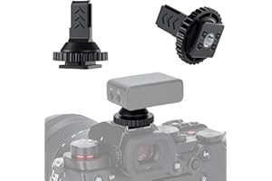 JJC Adaptador de montaje de zapata fría para DJI Mic 1 con 1/10.2 cm-20, adaptador de zapata fría ABS duradero solo para DJI Mic1, accesorios de zapata caliente para cámara DSLR Vlogging grabación de