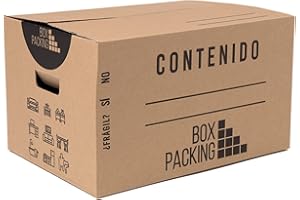 BOX PACKING BY FIELD CONTROL BOXPACKING | Cartons Déménagement | 10 Carton Demenagement | 50x30x30 cm | Boite Carton Avec Poignées | Moving Boxes