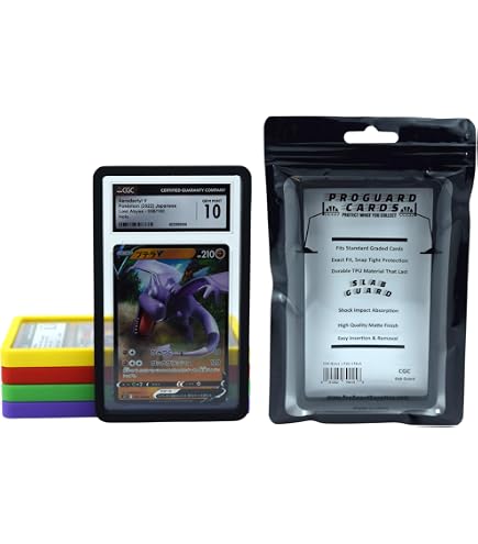 GradedGuard Custodia protettiva per carte di credito standard PSA Slab Case | Multicolori | Finitura opaca morbida al tatto | Impilabile | Realizzata per PSA | Design in due pezzi TPU e