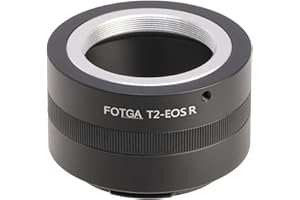 FOTGA T2-EOSR Objektivadapter Konverter Ring für T2 T Objektiv Lens Kompatibel mit Canon EOS R R3 R5 R5C R6 Mark II R7 R8 R10 R50 R100 RP EOSR Halterung Spiegellose Kamera