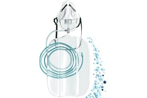 ‎MAPEAU Mapeau Sauerstoffmaske mit Reservoirbeutel, Schlauch, Gummizug und Nasenbügel, O2 Maske