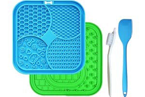 DEANAME Lick Mats for Dog，2 Pcs Slow Feeding Dog Lick Mats with Suction Cup,Licky Mats for Dogs and Cats,Boredom and Anxiety Reducer Silicone Lick Mats for Dogs