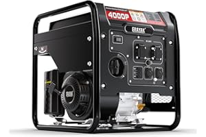 ERAYAK Generatore Di Corrente Silenziato 4000W Generatore di emergenza Inverter con Sensore Olio Modalità ECO Adatto per Campeggio, Famiglia, RV, Yacht