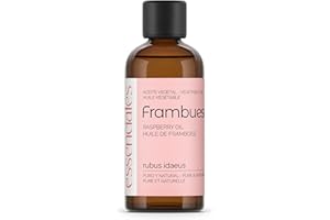 Essenciales - Aceite Vegetal de Frambuesa Virgen, 100% PURO, 100 ml | Aceite Vegetal Rubus Idaeus, 1ª Presión en Frío