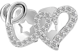 Grillz con Diamanti, Kucheed Griglie per Denti a Forma di Cuore con Croce, Gioielli per Denti Hip Hop Placcati in Oro 18 Carati, Zirconi Cubici Decorazioni Dentali Alla Moda per Uomo e Donna