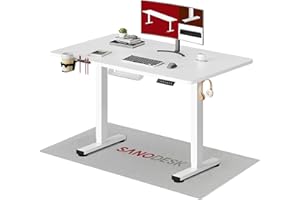 ‎SANODESK SANODESK QS1 Height-Adjustable Desk, Electric 2-Way Telescope with Memory Control and Anti-Collision Technology, 110 x 60 cm, White