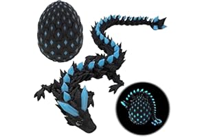 SPERMUOY 3D Drache im Ei,3D Gedruckter Drache mit Drachenei Beweglicher Drache & 3D-gedrucktes Ei Drachen Spielzeug für Zuhause, Wohnzimmer, Kinder, Lotus