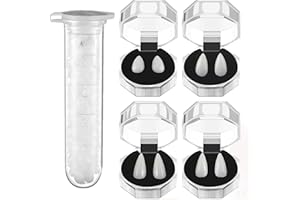 DING YONGLIANG 4 Paar Vampirzähne Kit 4 Größen Custom Fangs Vampire Zähne Gefälschte Zahnersatz mit Zahnpastaklebe, für Cosplay Party Requisiten Weihnachten halloween zähne