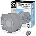 SA Products Wall Mounted Twin Cable Retractable Washing Line - 30m Long Clothes Line - Extendable Laundry Drying String Line Heavy-Duty Plastic & Polyvinyl - Ideal For Indoor & Outdoor Use