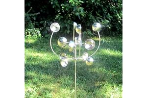 FIORKY Garten Metall Wind, Outdoor Windmühle Skulptur Kinetische Wind Schmiedeeisen Pinwheels Kunsthandwerk Hof Ornament for Hof Rasen Patio & Garten Dekor, Idee Garten Geschenke