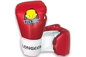 Longeek Gants de Combat de Boxe,Gants d'entraînement de Boxe Gants de Boxe Enfant 3 à 15 Ans Sac de Frappe,Kickboxing, Muay Thai, MMA,4-6 oz Junior Boxing Gloves