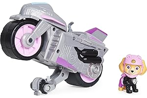 Paw Patrol LA Pat' Patrouille - VEHICULE + Figurine Stella Moto Pups - Moto avec Rétrofriction Et Figurine Amovible De Stella 6061225 - Jouet Enfant 3 Ans et +