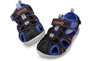 UOVO Jungen Sandalen Trekking Wandern Kinder Sandalen Outdoor Geschlossene Zehe Sandalen Sportliche Sommerschuhe 22-38