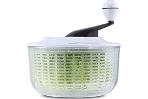 GEEDEL Centrifugadora de Ensaladas, Escurridor de Ensalada Fácil de Limpiar, Secador de Lechuga Fácil Centrifugado, Centrifugadora de Lechuga Lavadora de Ensaladas para Verduras y Frutas