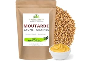 P&E Moutarde Jaune en Graines Naturelles100g - Idéal Recette Moutarde Maison à l'Ancienne - Sachet Fraîcheur Biodégradable Refermable (100)