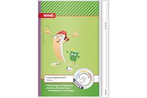 ‎ROTH ROTH Kompass-Hausaufgabenheft 4. Klasse - A5, für Clevere Faule, mit Tagesfarben - Grundschulheft