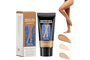 BROEYOUE Körper Bein Make Up Wasserfest,Body Coverage Perfector Für Beine,Tattoo Make Up Cover,Tattoo-Abdeckung Für Bein- Und Körpernarben, Leicht Aufzutragen, Volldeckender Concealer（#3 Brown Color, 40ml）
