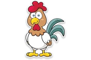 DESTINATIONVINYL 2 x 15 cm en vinyle Motif Cool poulet iPad Ordinateur Portable Casque vélo voiture poule oiseau # 9275 - 10.5cm Wide x 15cm Tall