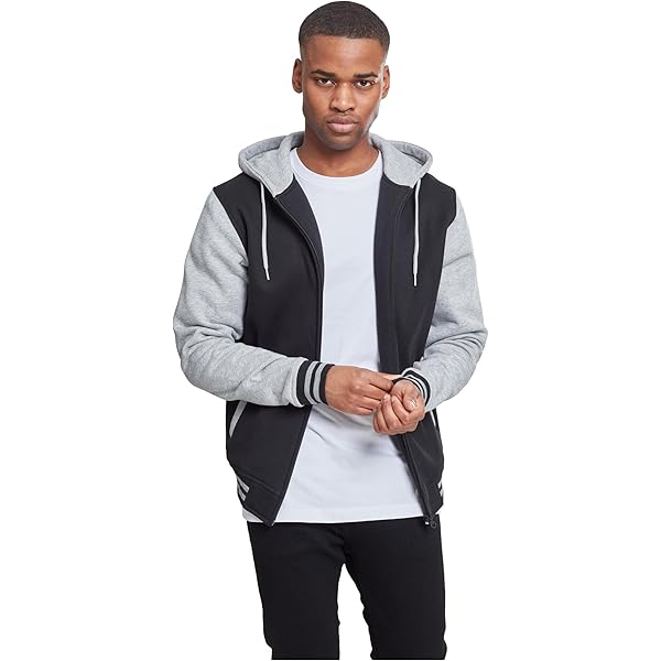Urban Classics TB014C-Zip Hoody heren Sweatshirt met Urban Classics TB014C-Zip Hoody heren Sweatshirt met