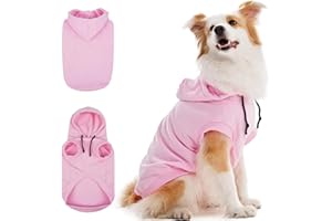 IECOii Bluza z kapturem dla dużych psów, ubranko dla dużego psa z czapką, ciepła bluza z kapturem dla psa, podstawowa bluza z kapturem dla psów na wiosnę, jesień i zimę, XL dłużka dla Beagle, Border