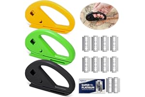 NHYDZSZ Taglierina per Carta da Imballaggio, 3 Pezzi Scorrevoli Rotolo di Carta Taglierina con 10 lame Taglia Carta Regalo Utensile da Taglio per Carta Imballaggio, per carta regalo, Natale