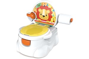 GalPat Baby Orinal Bebé 3 en 1 - Inodoro niños con música cuando cae orina - Incluye reductor de WC - Porta rollos de papel - Simulador de Cisterna - Recipiente extraíble (MULTICOLOR)