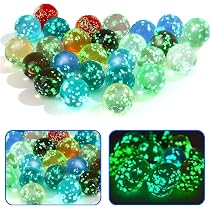 40 Billes Enfant Qui Brillent Dans Le Noir - Billes De Verre Colorées Pour Jeu Et Décoration