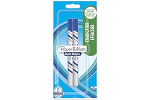 ‎PAPER MATE Paper Mate Correction Stift Super Magic und Tintenkiller | Blau | feine Schreibspitze | 2 Stück