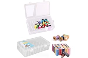 yeemeen Scatola Porta Rocchetti, 2Pcs Porta Rocchetti di Filo, Scatola Porta Filo da Ricamo per 42 Rocchetti di Filo per Filo da Cucito per Conservare