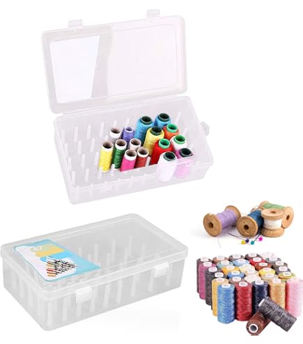 CKPSMS Boîte De Rangement Porte-Canettes 60 Trous - Organisateur De Fils à Coudre 2 Pièces