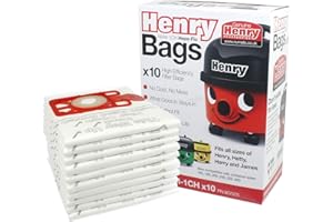 Numatic NUMATIC 604015 NVM-1CH Hepaflo Henry Dust Bags,White, Pack of 10