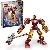 مجموعة صنع الألعاب الإبداعية LEGO Marvel Iron Man Robot vs Ultron لمحبي الأبطال الخارقين الذين تتراوح أعمارهم بين 76307-6 سنوات فما فوق، افعل ذلك