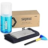 Sephia Screen Cleaner Kit for TV Laptop Smartphone iPad LED LCD Includes 7oz Spray 2 Microfibre Cleaning Cloths and Soft Dust