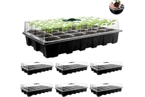 ‎JMIATRY JMIATRY 8 Stück Zimmergewächshaus Anzuchtkasten, 24 Zellen Anzuchtkasten, Anzucht Gewächshaus mit Deckel - 36.5x23x10.5CM für Sämling Pflanze